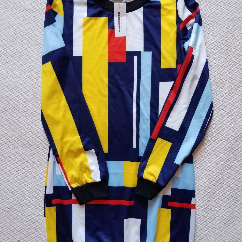 Asos CBR geometric dress small